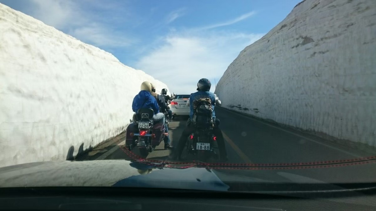 雪の渓谷まさかの大渋滞【サンプル】